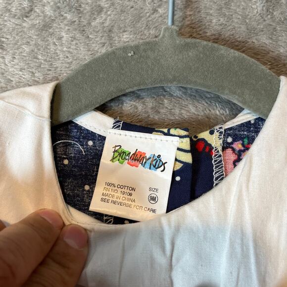 Vintage Deadstock‎ Baby Jumpsuit Size 9M Teddy Bear Floral Navy - Picture 2 of 7